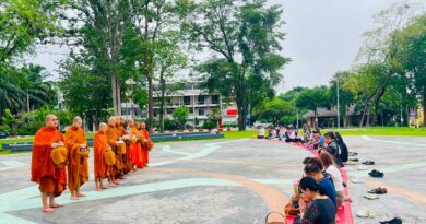 กิจกรรมทำบุญตักบาตรพระสงฆ์ ๙ รูป วันศุกร์ที่ ๓ กรกฎาคม ๒๕๖๙
